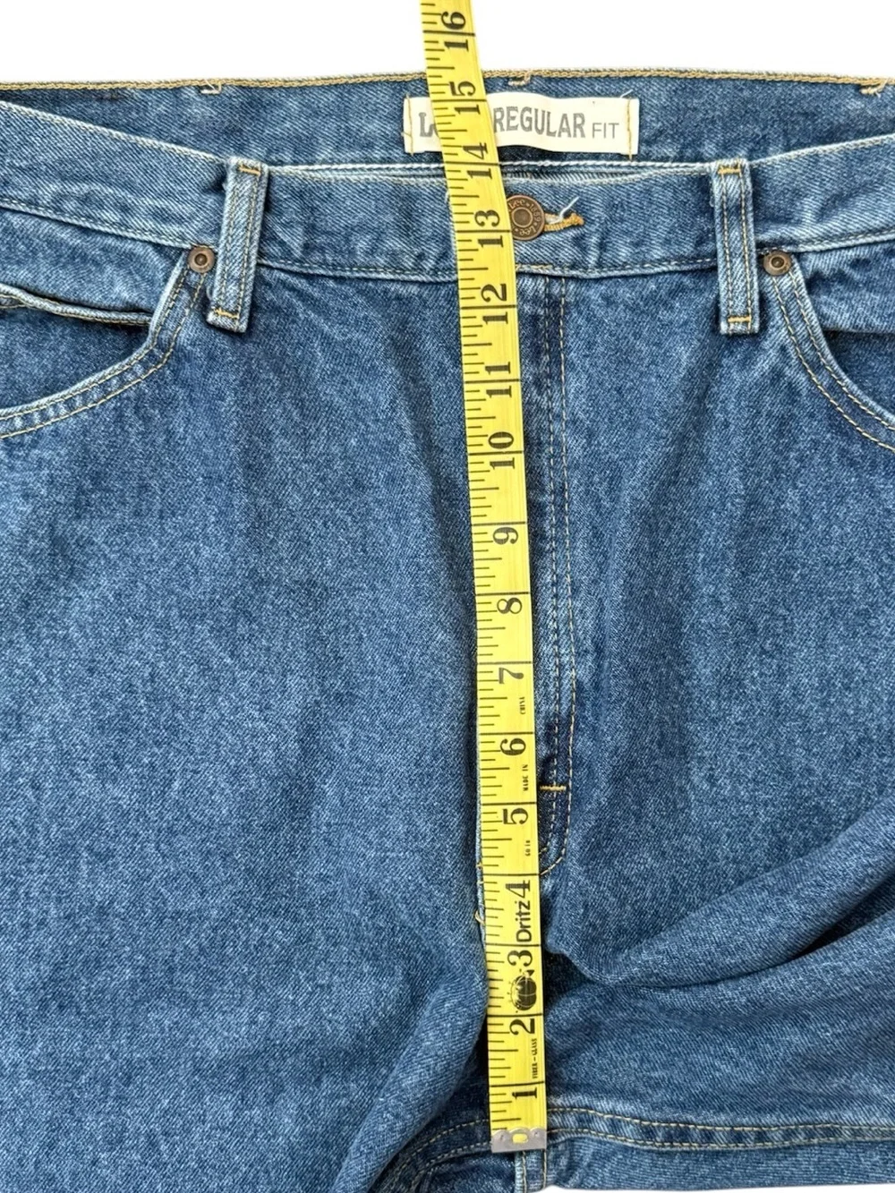Lee Regular Fit Jeans Mens 42x36 Fits 40x36 Medium Wash Straight Leg 100% Cotton